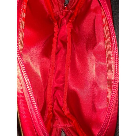 Michael Kors Signature Red Bumbag Gold Hardware Nylon Fannypack Belt Bag - Picture 11 of 14